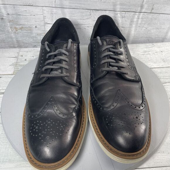 Cole Haan Mens Size 10.5 M  Black Grand 360 Wingtip Oxford Lace Up Dress Shoes main image 6